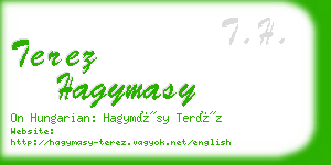 terez hagymasy business card